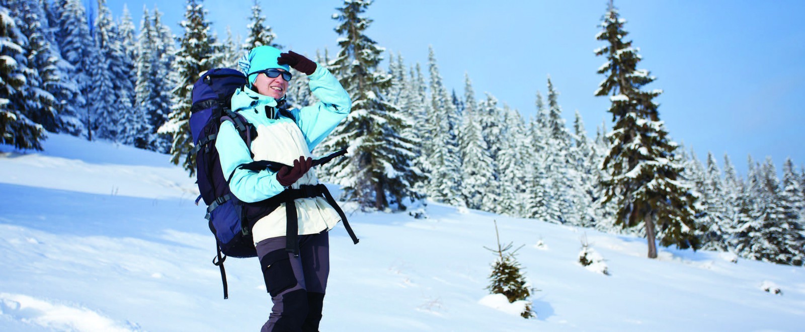 backcountry skier looking off into the distance